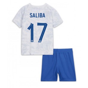 Lacne Dětský Futbalové dres Francúzsko William Saliba #17 MS 2022 Krátky Rukáv - Preč (+ trenírky)